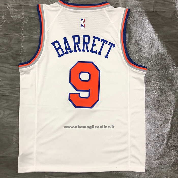 Maglia New York Knicks RJ Barrett #9 Association Bianco